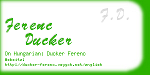 ferenc ducker business card